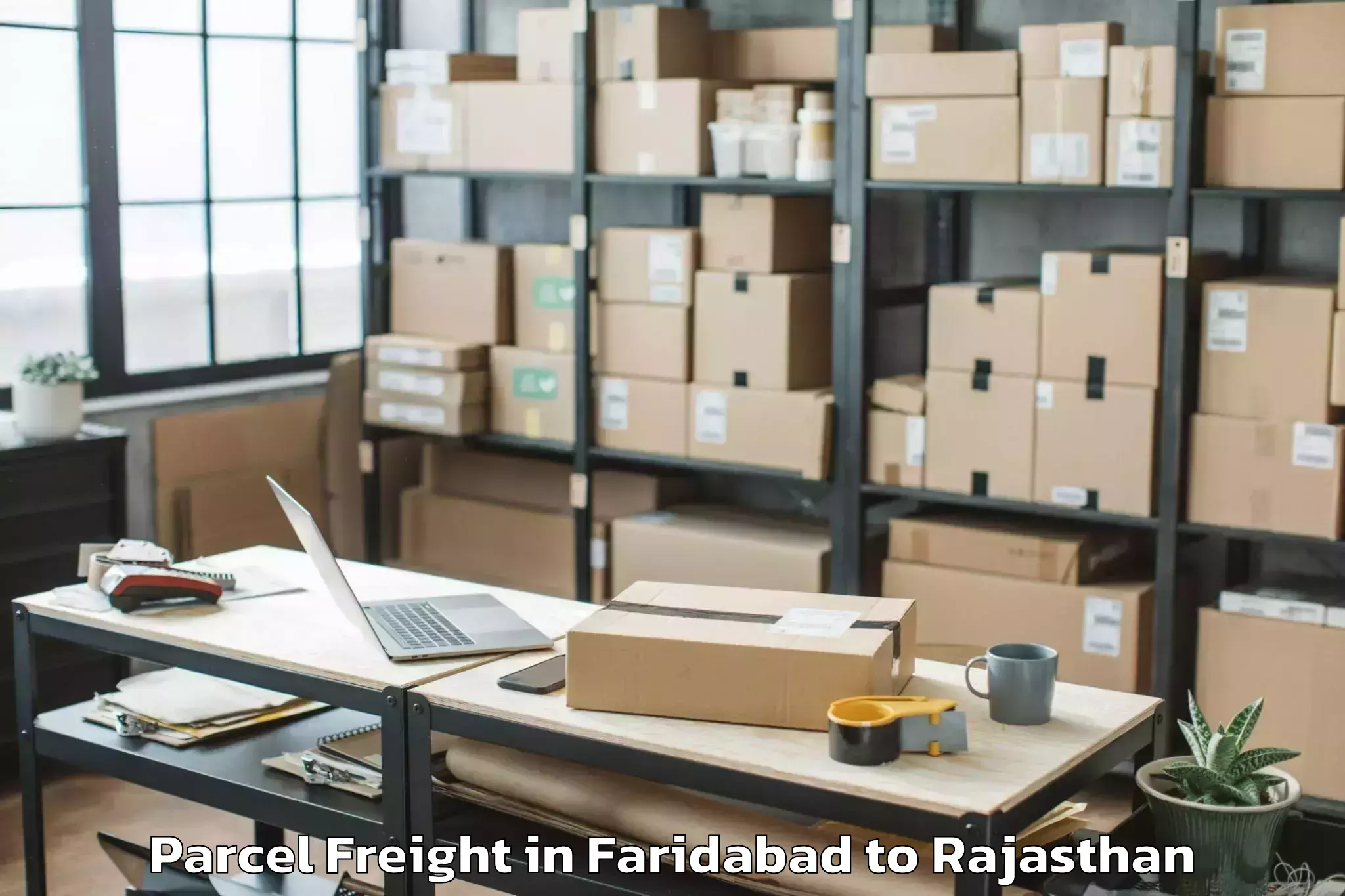 Easy Faridabad to Sikar Parcel Freight Booking